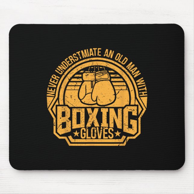 Mousepad Kickboxer Kickboxing Boxer Boxe Design Vintage  (Frente)