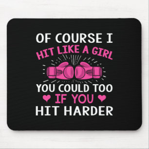 Mousepad Kickboxing Boxe Cl Dizendo Claro Que Eu Acerto Com