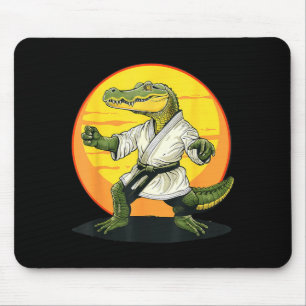 Mousepad Kickboxing Crocodilo Taekwondo Karatê MMA Engraçad