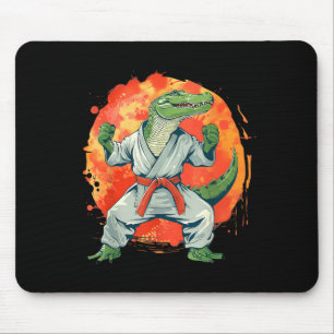 Mousepad Kickboxing Crocodilo Taekwondo Karatê MMA Engraçad