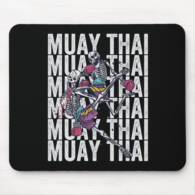 Mousepad Kickboxing de Muay Thai, Esqueletos de Muay Thai,  (Frente)