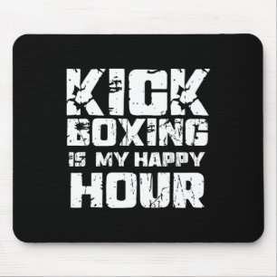 Mousepad Kickboxing É Minha Hora Feliz Mulheres Fofo Engraç
