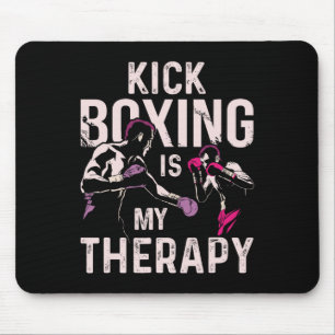Mousepad Kickboxing É Minha Terapia Kick Boxing Engraçado 