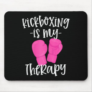 Mousepad Kickboxing É Minha Terapia Kickboxer Engraçado Tre