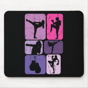 Mousepad Kickboxing Engraçado Para Meninas Mulheres Treino