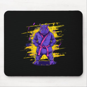 Mousepad Kickboxing Hippo Taekwondo Karate MMA Engraçado