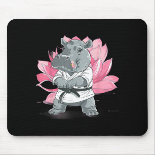 Mousepad Kickboxing Hippo Taekwondo Karate MMA Engraçado