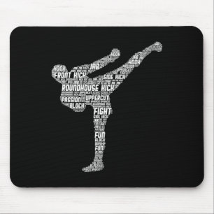Mousepad Kickboxing Kickboxer Caratê Homens Crianças Menino