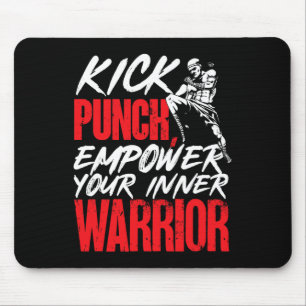 Mousepad Kickboxing Kickboxer Chute Soco Fortaleça Seu Inte