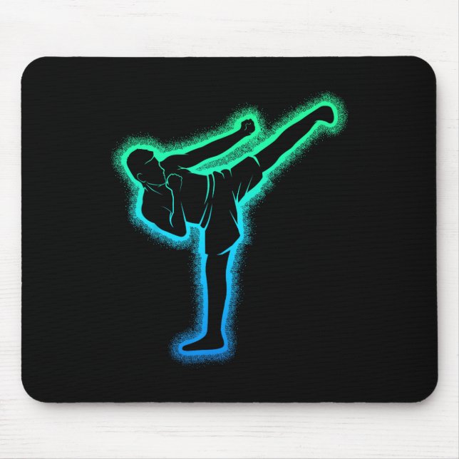 Mousepad Kickboxing Kickboxer Karate Taekwondo Kids Boys Me (Frente)