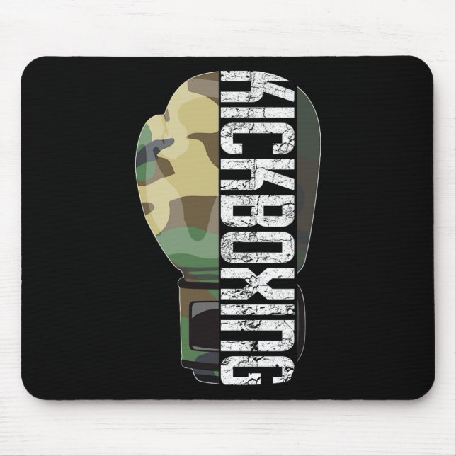 Mousepad Kickboxing Muay Thai Fitness Boxe Camuflagem Luvas (Frente)