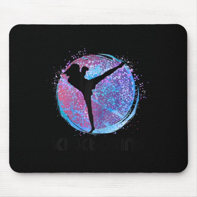 Mousepad Kickboxing Mulheres Meninas Crianças Kickboxer Box (Frente)