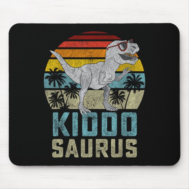 Mousepad Kiddosaurus T Rex Dinosaur Kiddo Saurus Family Mat (Frente)
