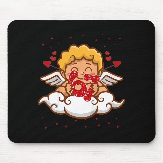 Mousepad Kids 6 7 Meme Six Seven Cud 67 Valentines Day Todd (Frente)