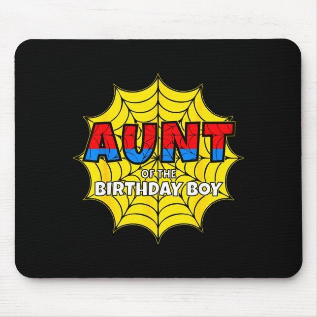 Mousepad Kids Aunt Of The Birthday Boy Sder Theme Party Mat (Frente)