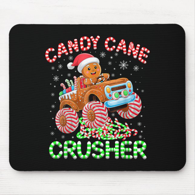 Mousepad Kids Christmas Gingerbread Candy Cane Crusher Mons (Frente)