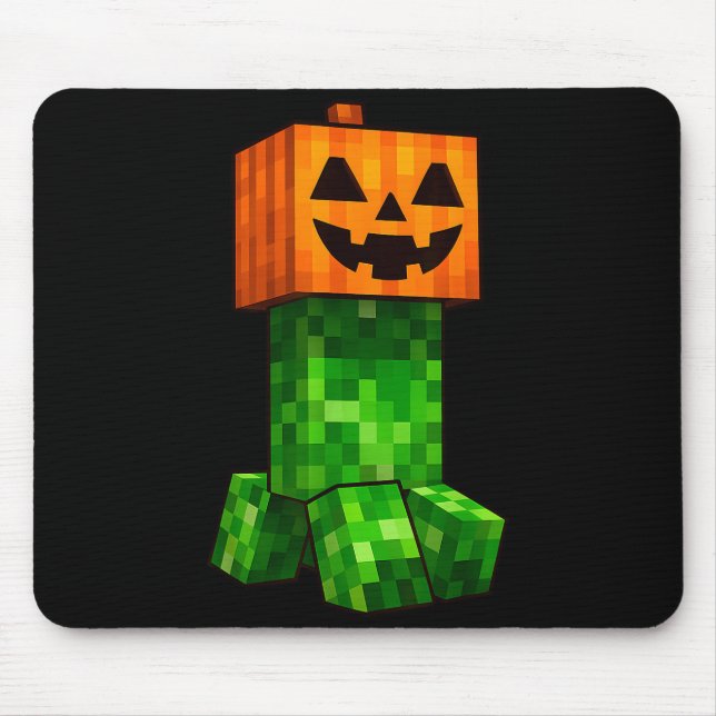 Mousepad Kids Halloween Gamer Xel Jack O Lantern Pumpkin Bo (Frente)