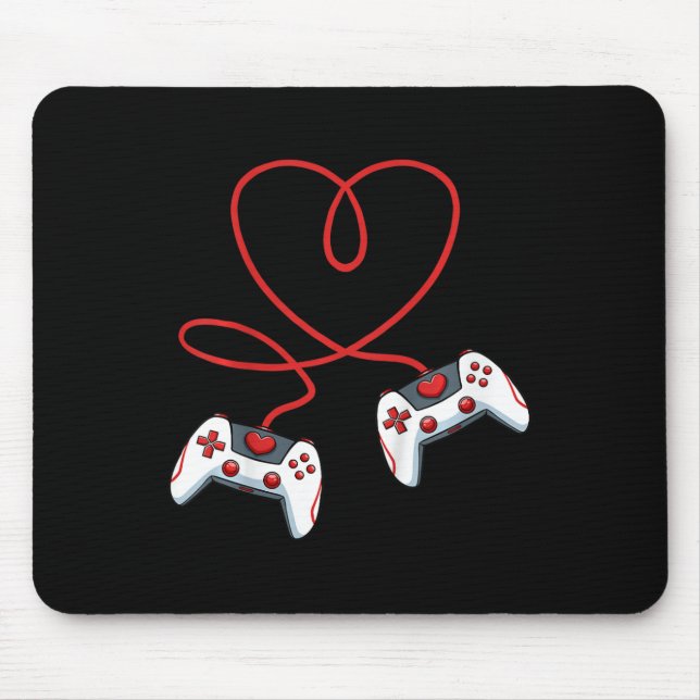 Mousepad Kids Heart Video Game Controller Dia de os namorad (Frente)