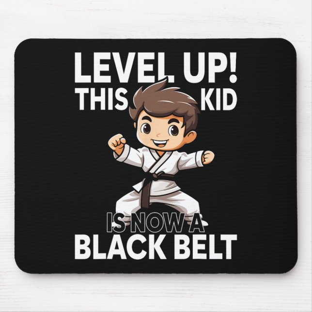 Mousepad Kids Karate Uniform Black Belt Award  (Frente)