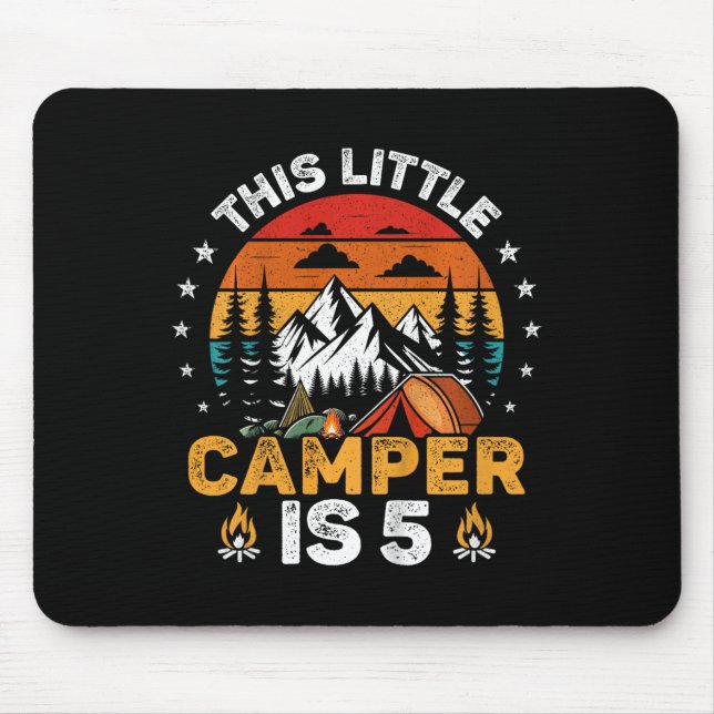 Mousepad Kids This Little Camper Is 5 Year Old Camping 5th  (Frente)