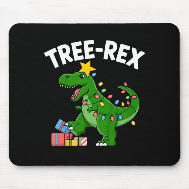 Mousepad Kids Tree-rex Christmas Dinosaur T-rex Shirt Toddl (Frente)