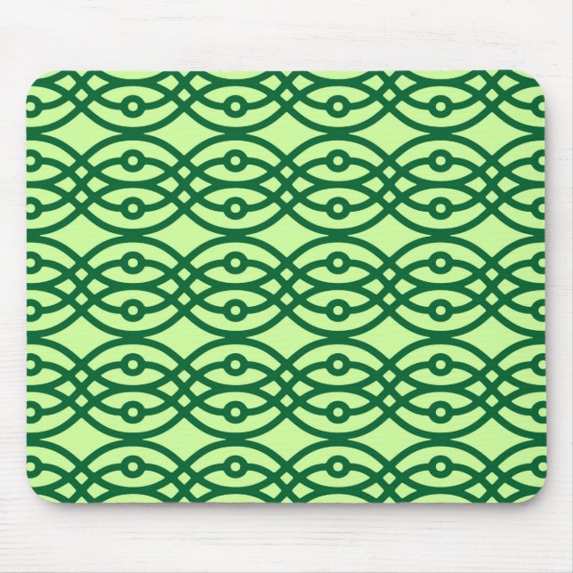 Mousepad Kimono impressão, verde claro e escuro (Frente)