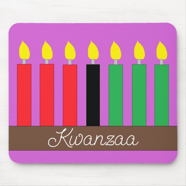 Mousepad Kinara para Kwanzaa: Lavanda (Frente)