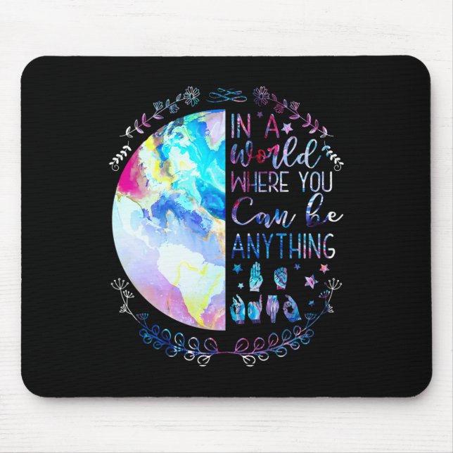 Mousepad Kind Asl Alphabet American Sign Language Surdo Awa (Frente)