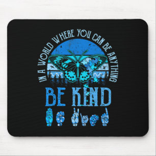 Mousepad Kind Asl Autism Consciência Inspiracional Retro Te
