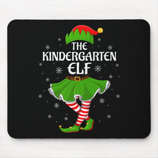 Mousepad Kindergarten Elf Christmas Family Girls Women Elf  (Frente)