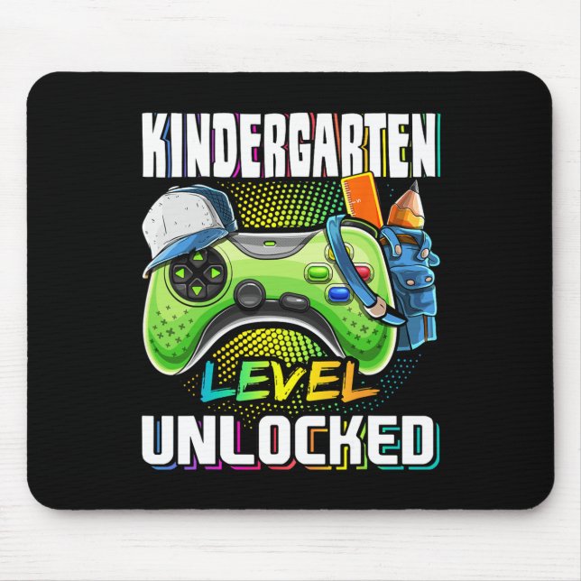 Mousepad Kindergarten Level Unlocked Video Game Ck To Schoo (Frente)