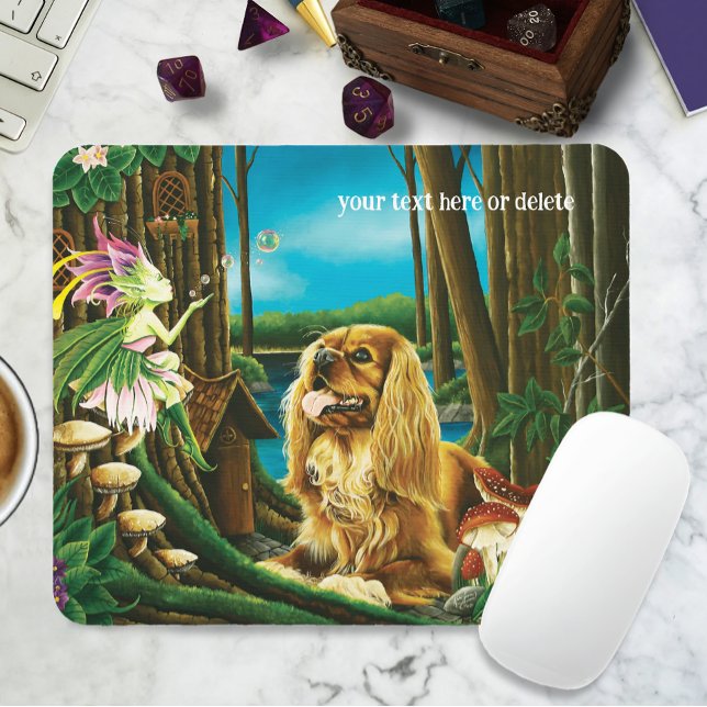 Mousepad King Charles Spaniel Sprite Fantasy (Criador carregado)