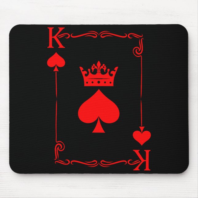 Mousepad King Of Spade Game Black History Playing Card Men  (Frente)