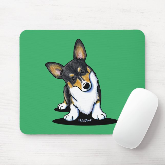 Mousepad KiniArt Tri Curioso Corgi (Com mouse)