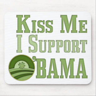 Mousepad Kiss Me Irish Obama