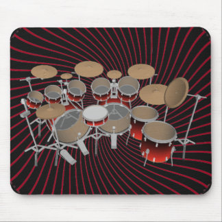 Mousepad Kit de tambor de 10 peças: Gráficos Espirais Verme