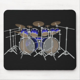 Mousepad Kit de Tambores de 10 Peças: Gradiente Azul: Mouse
