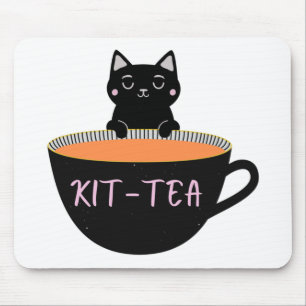 MOUSEPAD KIT-TEA BLACK CAT