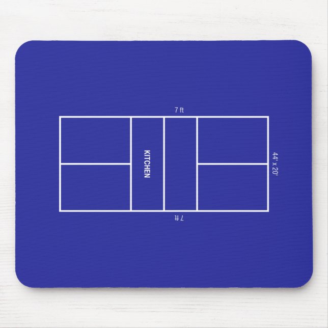 Mousepad Kitchen Pickleball Court Diagram (Frente)