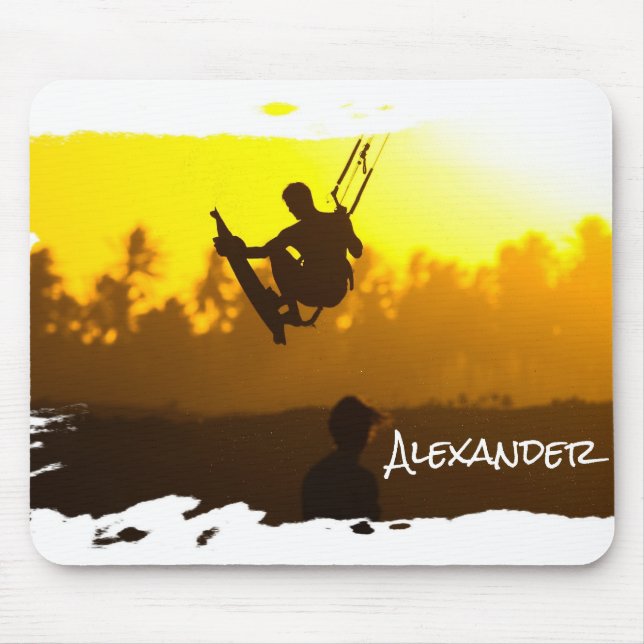Mousepad Kitesurfing moderno no Sunset nos trópicos (Frente)