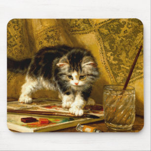 Mousepad Kitten com pintura e escovas