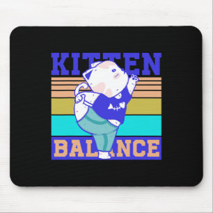 Mousepad Kitten Lance Yoga Espiritual Gato Fofo Animais Ani