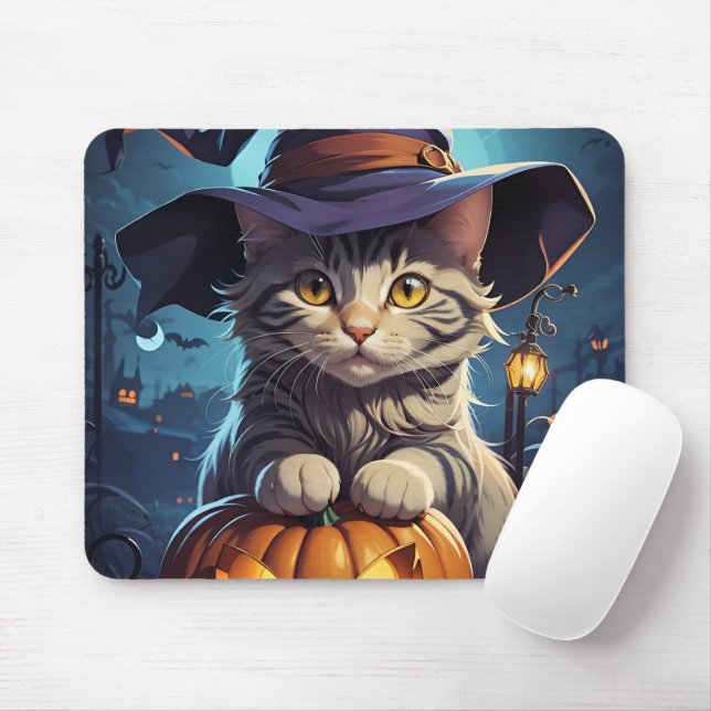 Mousepad Kitty Halloween (Com mouse)