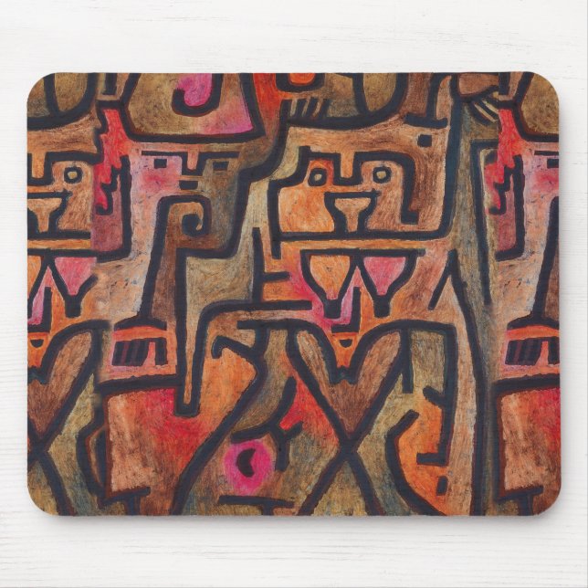 Mousepad Klee Abstrato Forest Expressionista Arte Moderna (Frente)
