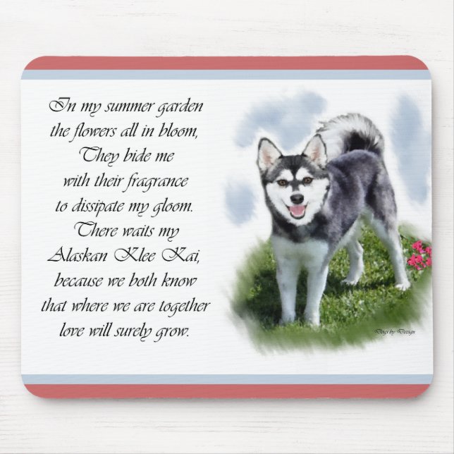 Mousepad Klee Kai Gifts do Alaska (Frente)