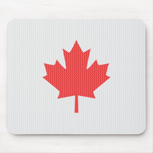 Mousepad Knit Style Maple Leaf Knitting Motif (Frente)