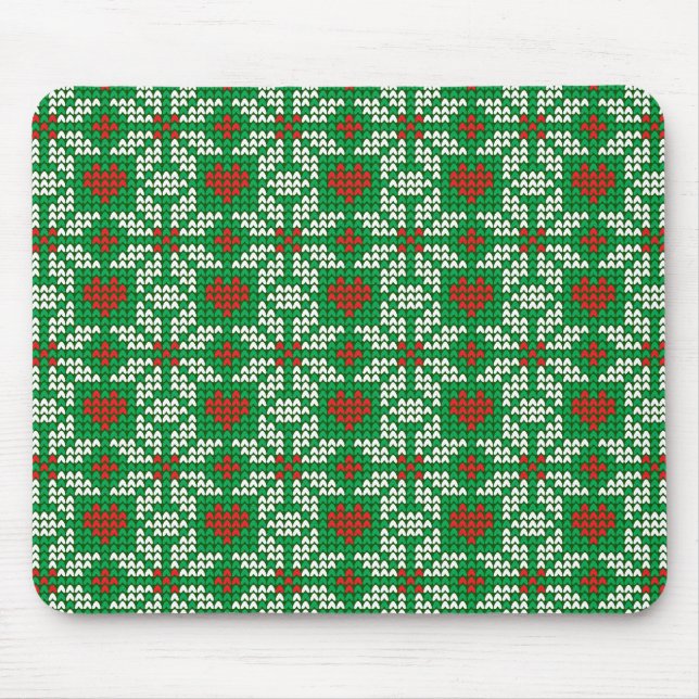 Mousepad Knitted Christmas pattern (Frente)