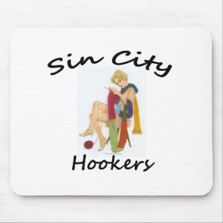 Mousepad knitter impertinente, crochet e blac de confecção