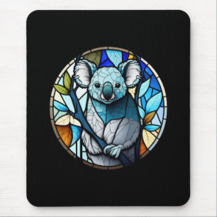 Mousepad Koala Animal Portrait Vidro Armazenado