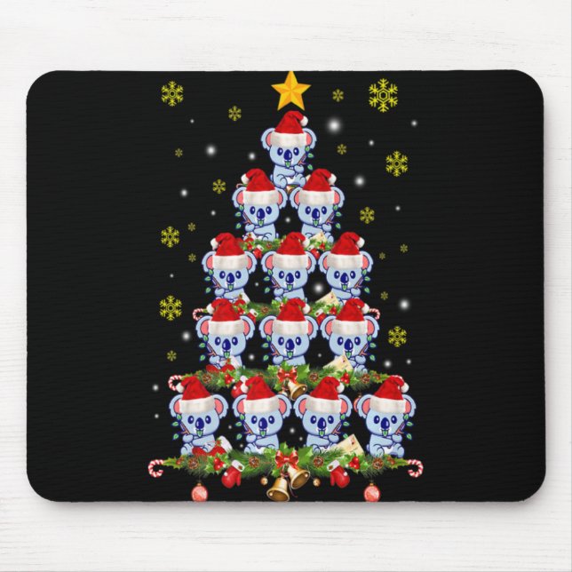 Mousepad Koala Animal Xmas Koala Christmas Tree T Shirt  (Frente)